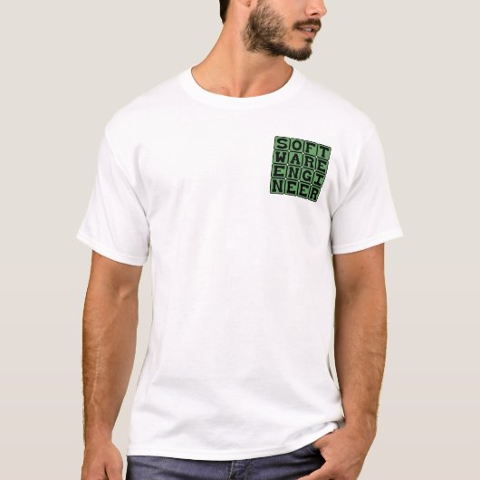 ソフトウェアエンジニア、コンピュータの職業 Tシャツ (正面)