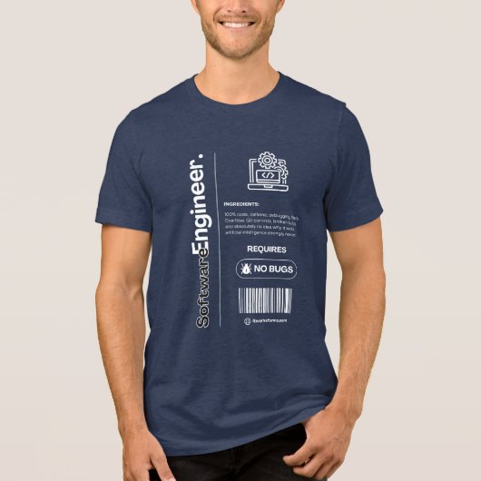 ソフトウェアエンジニア - 面白い仕事のユーモア、オフィスのギフト トライブレンドTシャツ (正面)