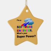 ソフトウェアエンジニアSuperhero セラミックオーナメント (右)