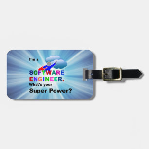 ソフトウェアエンジニアSuperhero ラゲッジタグ