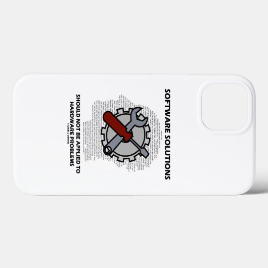 ソフトウェアソリューションをハードウェアに適用してはならない Case-Mate iPhoneケース (裏面 (横))