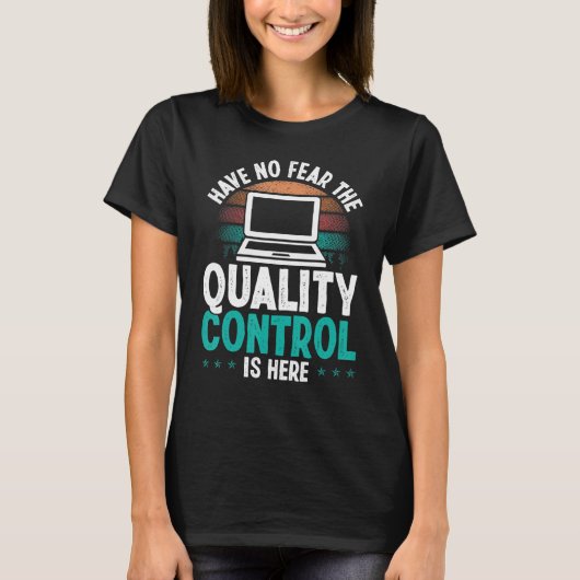 ソフトウェアテストヴィンテージ品質保証コードTe Tシャツ (正面)