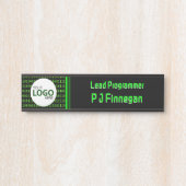 ソフトウェアテーマバイナリコード技術ビジネス:独自のロゴ サインプレート (正面)