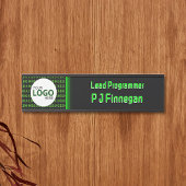 ソフトウェアテーマバイナリコード技術ビジネス:独自のロゴ サインプレート