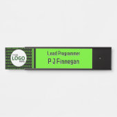 ソフトウェアテーマバイナリコード技術ビジネス：独自のロゴ サインプレート (正面)