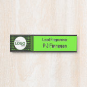 ソフトウェアテーマバイナリコード技術ビジネス：独自のロゴ サインプレート (正面)