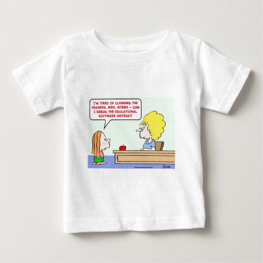 ソフトウェアデバッグ先生 ベビーTシャツ (正面)