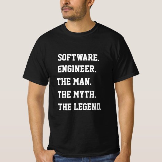ソフトウェア技術者ザ・神話ザ・レジェンド Tシャツ (正面)