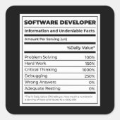 ソフトウェア開発おもしろい者中和 スクエアシール (正面)