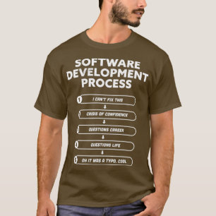 ソフトウェア開発プロセスプログおもしろいラミング Tシャツ