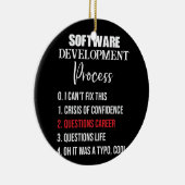 ソフトウェア開発プロセスPythonプログラマ セラミックオーナメント (右)