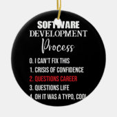 ソフトウェア開発プロセスPythonプログラマ セラミックオーナメント (正面)
