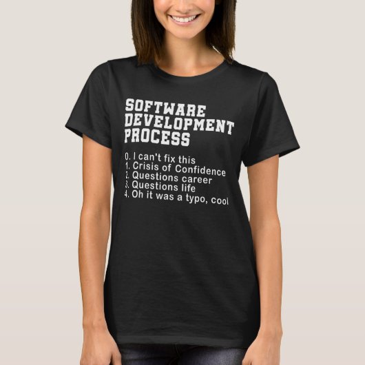 ソフトウェア開発処理プログラマコーダおたく Tシャツ (正面)