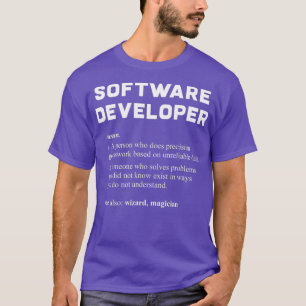 ソフトウェア開発者おもしろい辞書の定義 Tシャツ