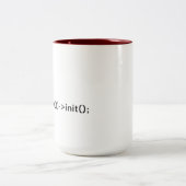 ソフトウェア開発者がコーヒーを必要 ツートーンマグカップ (中央)