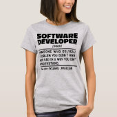 ソフトウェア開発者の名詞定義コーディングの専門家 Tシャツ (正面)