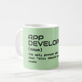 ソフトウェア開発者の定義 コーヒーマグ コーヒーマグカップ (正面左)