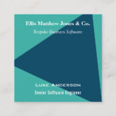 ソフトウェア開発者の幾何学的QRコードのカスタマイズ可能 スクエア名刺 (正面)