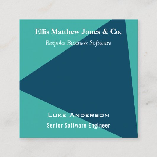 ソフトウェア開発者の幾何学的QRコードのカスタマイズ可能 スクエア名刺 (正面)