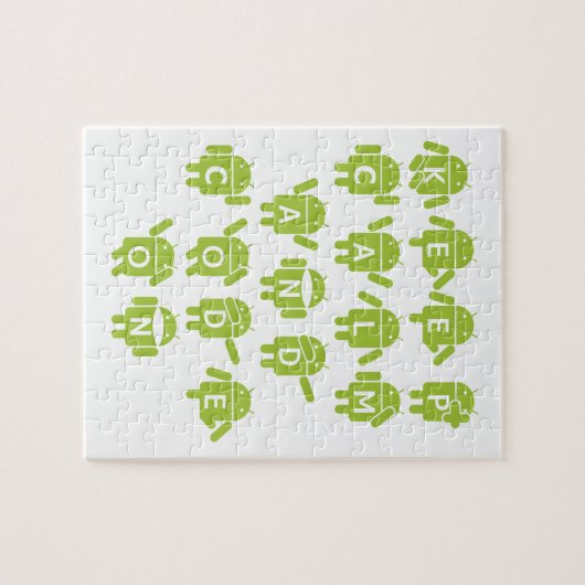 ソフトウェア開発者のBugdroid平静そしてコードを保って下さい ジグソーパズル (横)