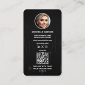 ソフトウェア開発者エンジニアブラックシルバーモダン 名刺 (裏面)