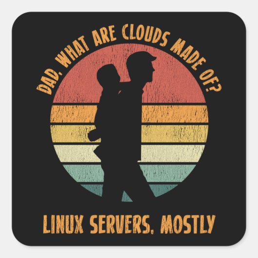 ソフトウェア開発者コンピュータプログラマパパ スクエアシール (正面)