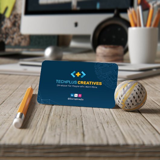 ソフトウェア開発者ビジネス | 青モダンバーコード 名刺