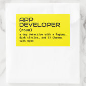ソフトウェア開発者ユーモアステッカー 長方形シール (バッグ)