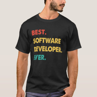 ソフトウェア開発者レトロ最高のソフトウェア開発者E Tシャツ
