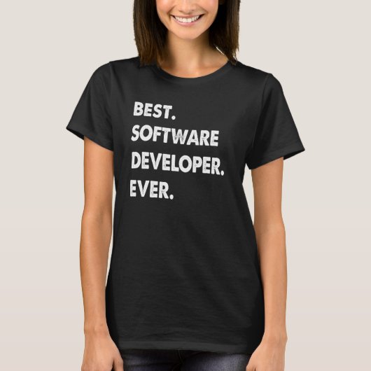 ソフトウェア開発者最高の専門ソフトウェア開発 Tシャツ (正面)