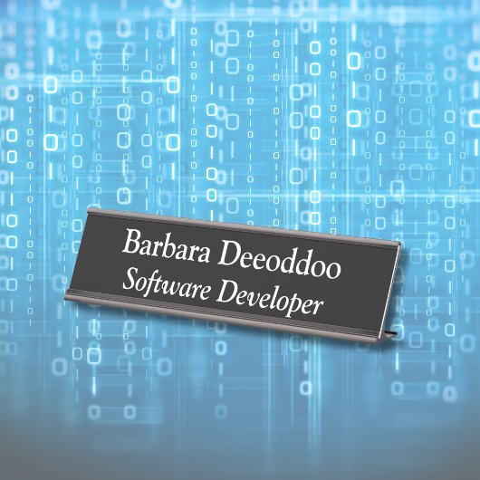 ソフトウェア開発者 ブラック デスクネームプレート