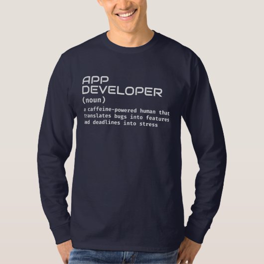 ソフトウェア開発者 - 面白い定義Tシャツ Tシャツ (正面)