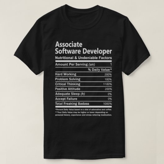 ソフトウェア開発者 Tシャツ (デザイン正面)
