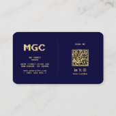 ソフトウェモダンア開発者バイナリー真夜中ブルー 名刺 (裏面)