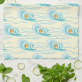 ソフトウェーブパターン キッチンタオル (折り畳み)