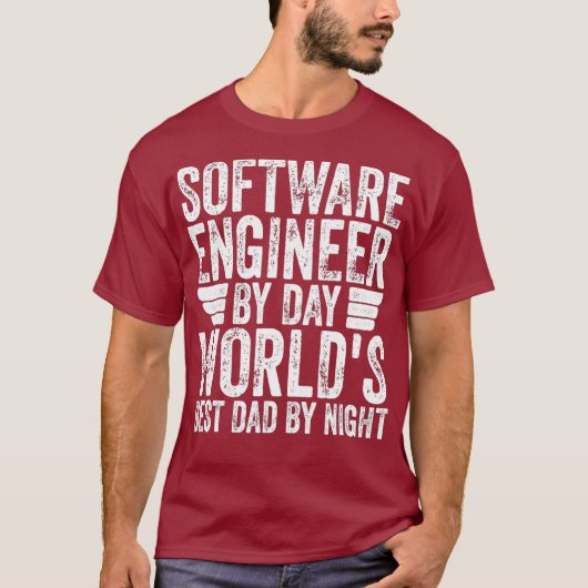 ソフトウェ最高のア・エンジニーパパのおもしろい父親の日 Tシャツ (正面)