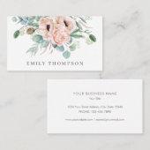 ソフトウォーターのカラーフローラポピーとバラ 名刺 (正面/裏面)