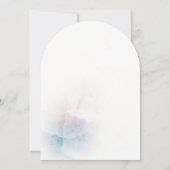 ソフトウォーターの色とゴールデンクロスバプテスマの招待 招待状 (裏面)