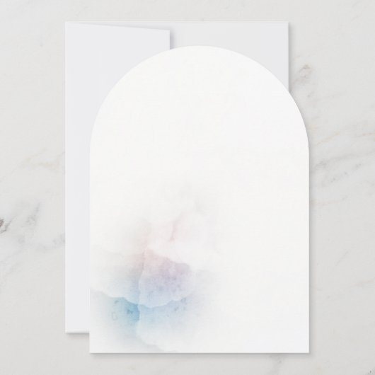 ソフトウォーターの色とゴールデンクロスバプテスマの招待 招待状 (裏面)