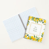 ソフトウォーターイタリアンカラーレモン金ゴールドスパイラルノート ノートブック (内部)