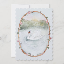 ソフトウォーターカラースワン サンキューカード