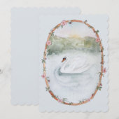 ソフトウォーターカラースワン サンキューカード (正面/裏面)