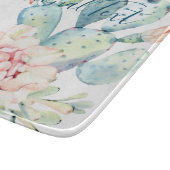 ソフトウォーターカラーパステルブルーミングサボテン  カッティングボード (角)