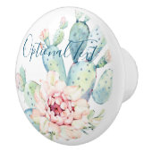 ソフトウォーターカラーパステルブルーミングサボテン  セラミックノブ (右)