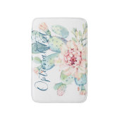 ソフトウォーターカラーパステルブルーミングサボテン バスマット (正面縦)