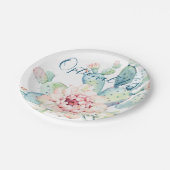 ソフトウォーターカラーパステルブルーミングサボテン  ペーパープレート (アングル)