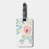 ソフトウォーターカラーパステルブルーミングサボテン ラゲッジタグ (裏面縦)