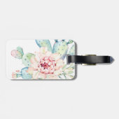 ソフトウォーターカラーパステルブルーミングサボテン ラゲッジタグ (裏面横)