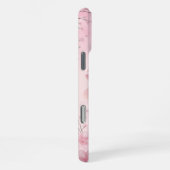 「ソフトウォーターカラーピンクフラワー」iPhone 16 Pro Max iPhoneケース (右側面)
