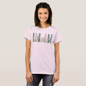ソフトウォーターカラーフローラガーデン Tシャツ (正面フル)